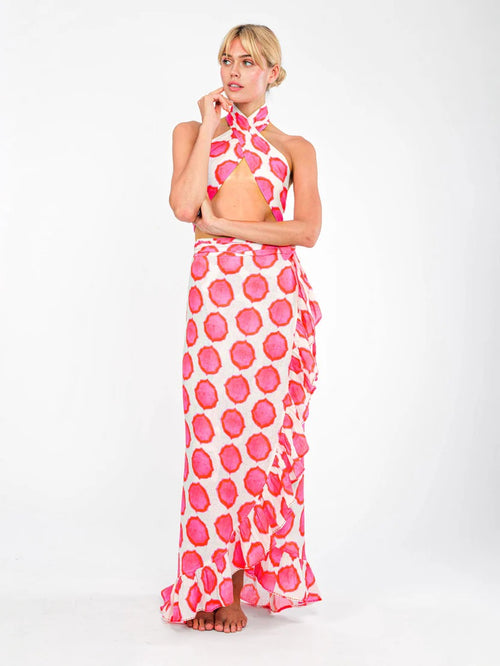 Mullein Rock Ikat rosa/orange