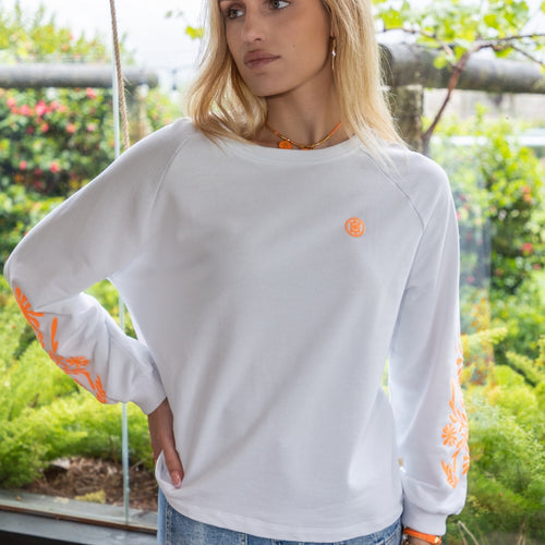 Origins Sweatshirt white/orange