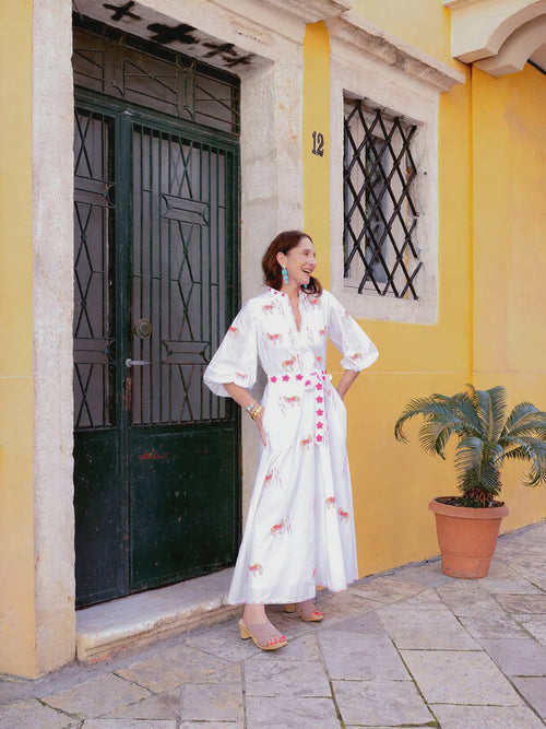 Marigold Dress "Donkey" white