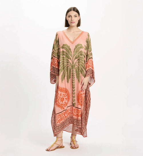 Kaftan lang "Rhoda" peach