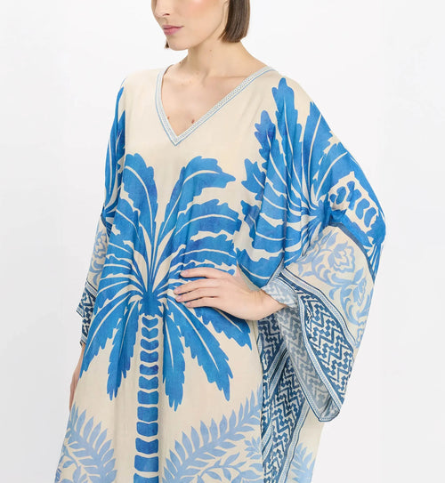 Kaftan lang "Rhoda" blue