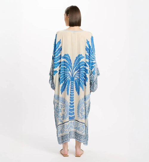 Kaftan lang "Rhoda" blue