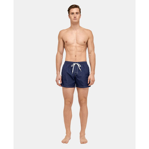 Short  medium 14 inch navy retro