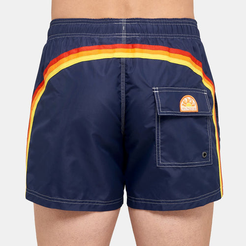 Short  medium 16 inch navy vintage