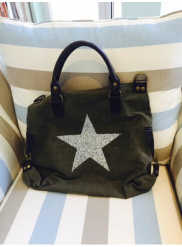 Canvas Bag Star Glitter
